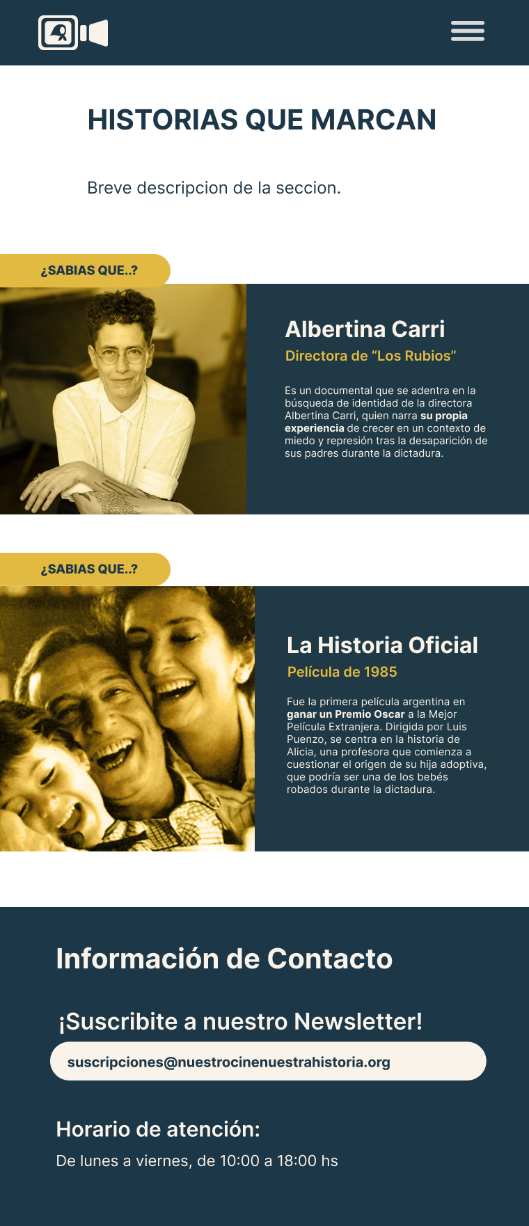 Tablet HOME Historias que marcan